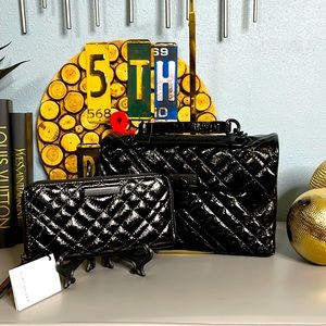 KURT GEIGER Zip Around Patent Leather Wallet